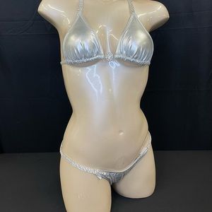 SILVER BIKINI SUIT